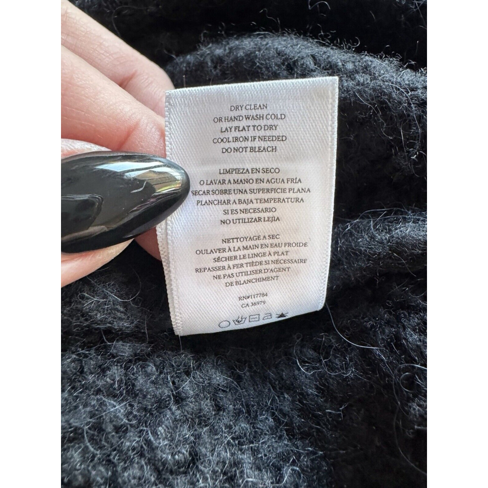 Rails Mara Black Wool-Alpaca Blend Textured Knit Sweater – XS - Picture 5 of 13